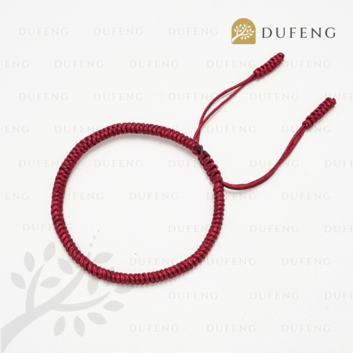 Gelang Tibet Maroon Keberuntungan dan Kemakmuran