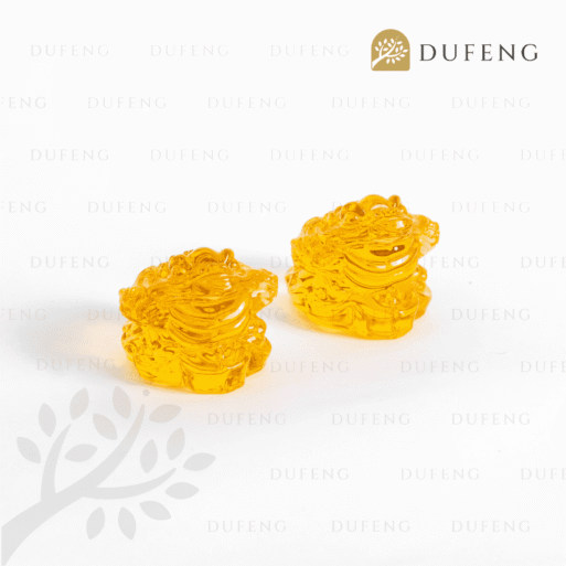 Yellow Crystal Lucky Toad