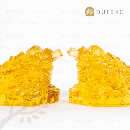 Yellow Crystal Lucky Toad