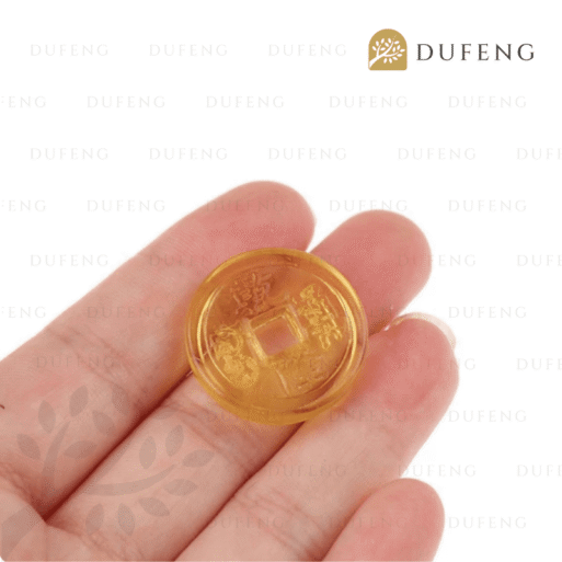 Yellow Crystal Lucky Coin