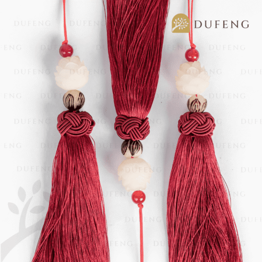 Lucky White Lotus with Tassel