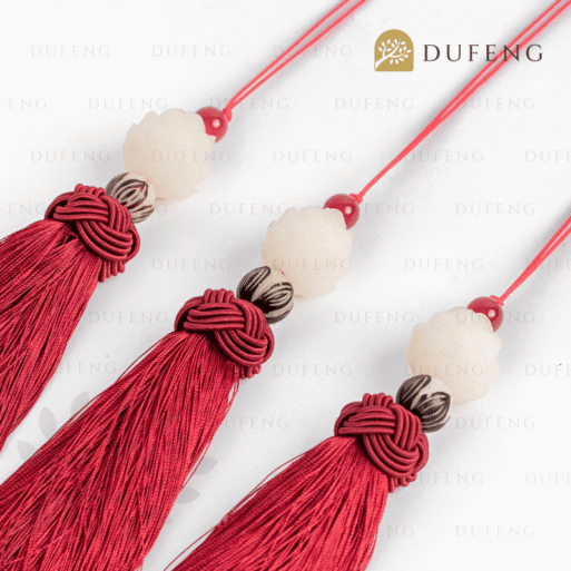 Lucky White Lotus with Tassel