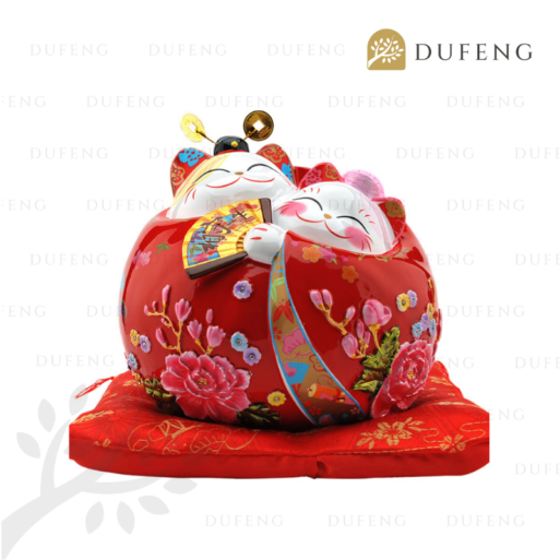 Double Happiness Lucky Maneki Neko