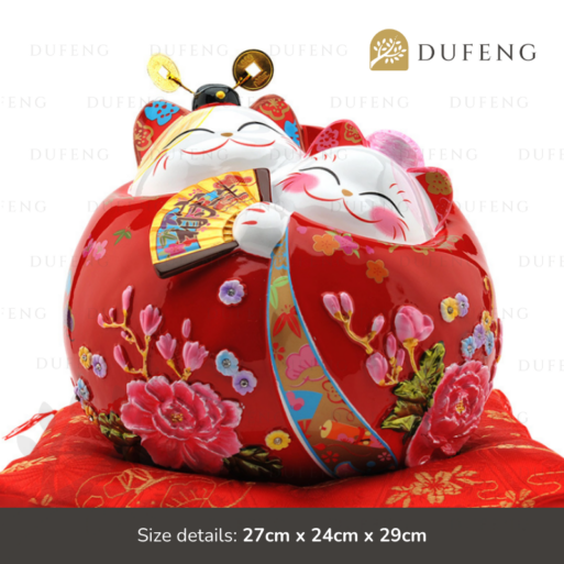 Double Happiness Lucky Maneki Neko