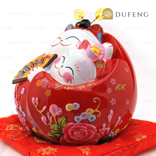 Double Happiness Lucky Maneki Neko