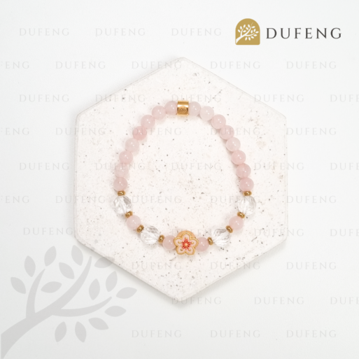 Sakura Cherry Blossom Rose Quartz Bracelet