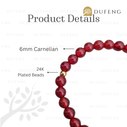 Dufeng – Ember Aura Carnelian Bracelet