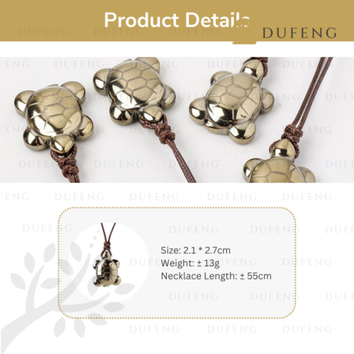 Dufeng – Chalcopyrite Turtle Necklace