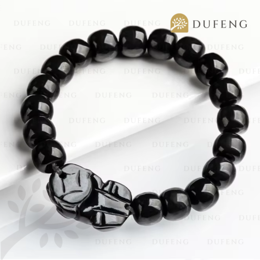 Dufeng – Midnight Jade Pixiu Bracelet