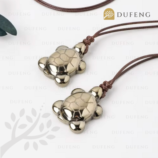 Dufeng – Chalcopyrite Turtle Necklace