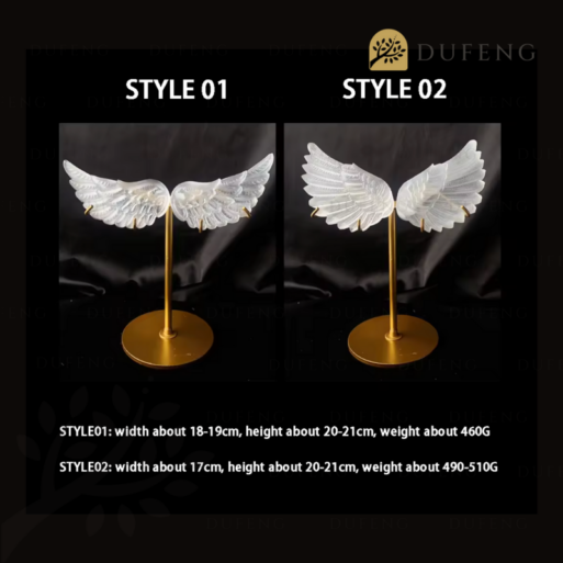 Dufeng – Selenite Wings Sculpture Crystal Stand Decoration