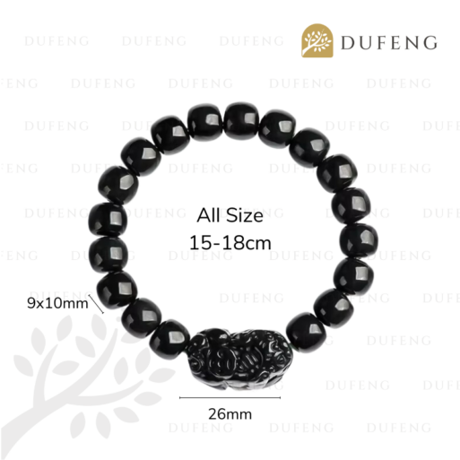 Dufeng – Midnight Jade Pixiu Bracelet