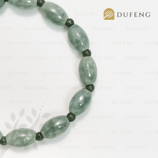 Dufeng – Lucky Jadeite Jade Barrel Bracelet