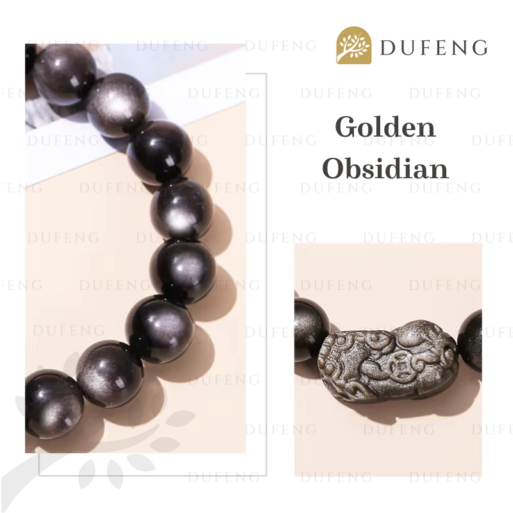 Dufeng – Lucky Golden Obsidian Pixiu Bracelet