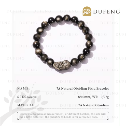 Dufeng – Lucky Golden Obsidian Pixiu Bracelet